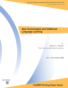 New Technologies and Additional Language Learning Cover Image