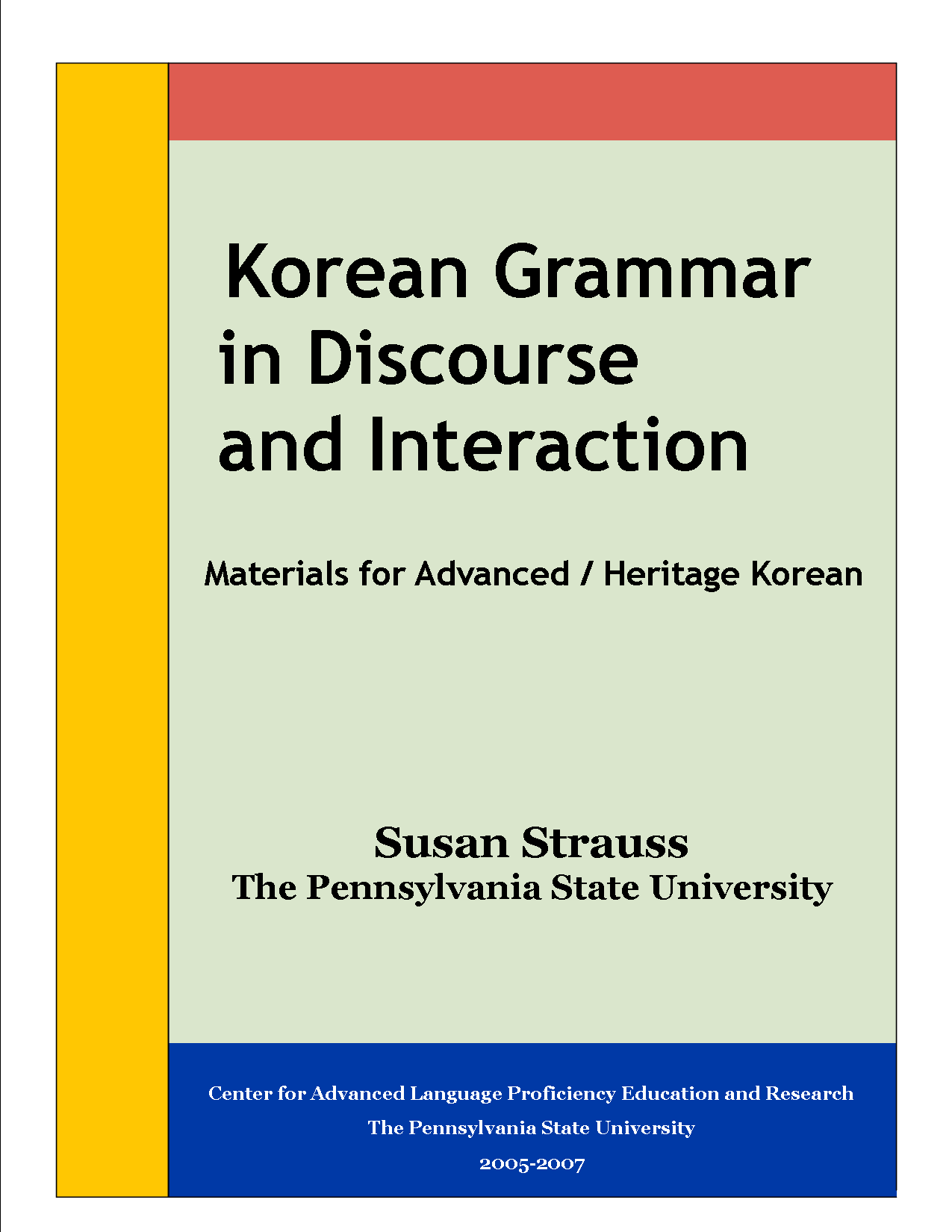 Korean Grammar in Discourse and Interaction Cover Image