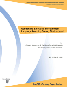 Gender and Emotional Investment in Language Learning During Study Abroad Cover Image