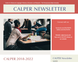 CALPER Newsletter Cover Image
